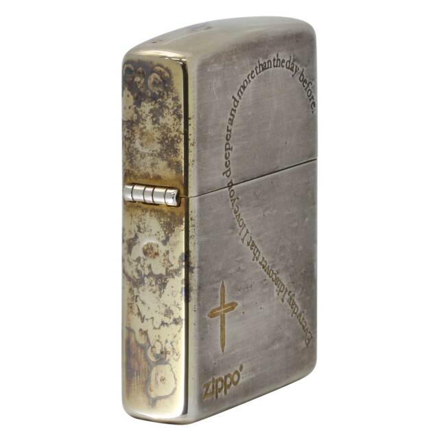 絶版/ヴィンテージ Zippo ジッポー 中古 2015年製造ハート クロス