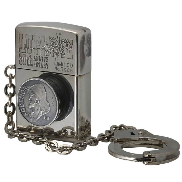 絶版/ヴィンテージ Zippo ジッポー 中古 1997年製造 限定 ルパン三世 30th Anniversary 手錠タイプ 石川五右衛門 No.7955  [S]ほぼ新品同様