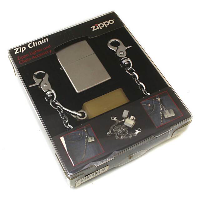 絶版/ヴィンテージ Zippo ジッポー 中古 2008年製造24414 Zip Chain