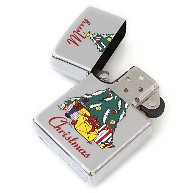 絶版/ヴィンテージ Zippo ジッポー 中古 2001年製造Merry Christmas