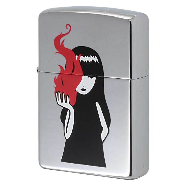 絶版/ヴィンテージ Zippo ジッポー 中古 2005年製造 Emily the Strange エミリー ザ ストレンジ  [A]使用感少なく状態が良い