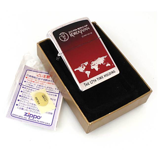 絶版/ヴィンテージ Zippo ジッポー 中古 2000年製造2002 FIFA
