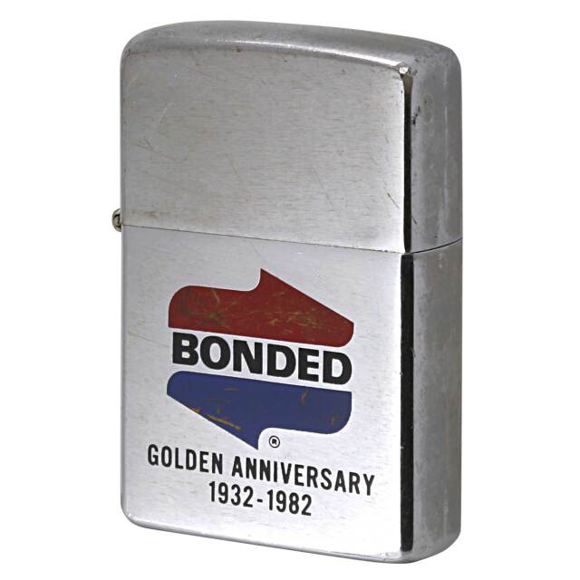 絶版/ヴィンテージ Zippo ジッポー 中古 1981年製造 BONDED ガソリンスタンド GOLDEN ANNIVERSARY 1932-1982  [C]使用感あり傷汚れあり