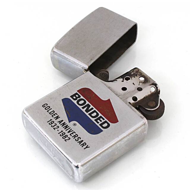 絶版/ヴィンテージ Zippo ジッポー 中古 1981年製造BONDED ガソリン