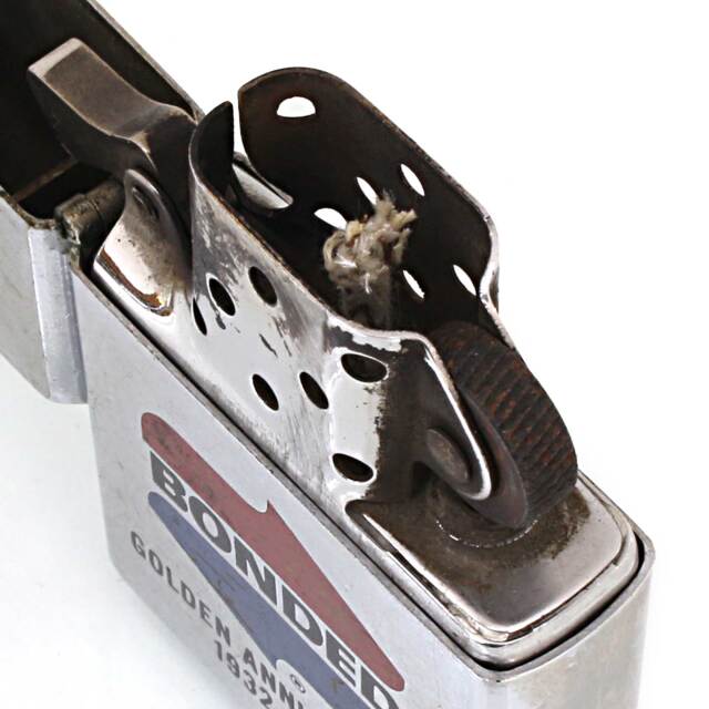 絶版/ヴィンテージ Zippo ジッポー 中古 1981年製造BONDED ガソリン
