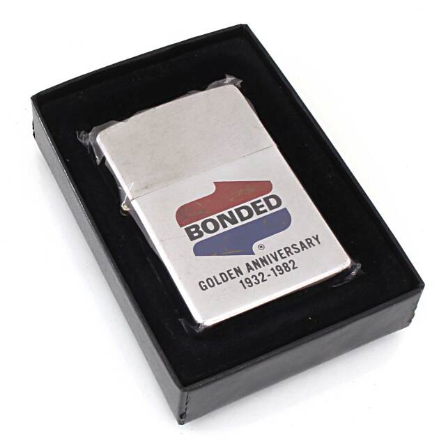 絶版/ヴィンテージ Zippo ジッポー 中古 1981年製造BONDED ガソリン