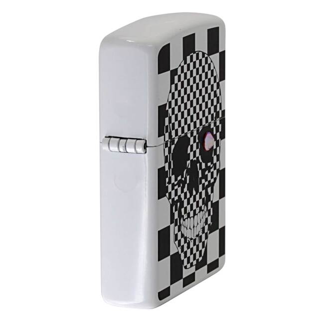 絶版/ヴィンテージ Zippo ジッポー 中古 2006年製造チェックドスカル