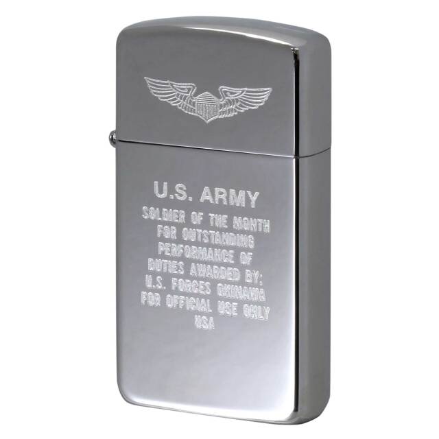 絶版/ヴィンテージ Zippo ジッポー 中古 2005年製造 スリム 沖縄米軍 U.S. ARMY OKINAWA  [S]ほぼ新品同様