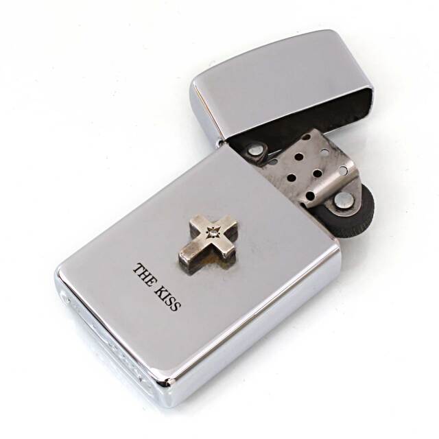 絶版/ヴィンテージ Zippo ジッポー 中古 2000年製造スリム THE KISS