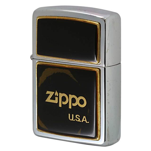 絶版/ヴィンテージ Zippo ジッポー 中古 1994年製造 プレートエポ盛り Zippo Logo  [A]使用感少なく状態が良い