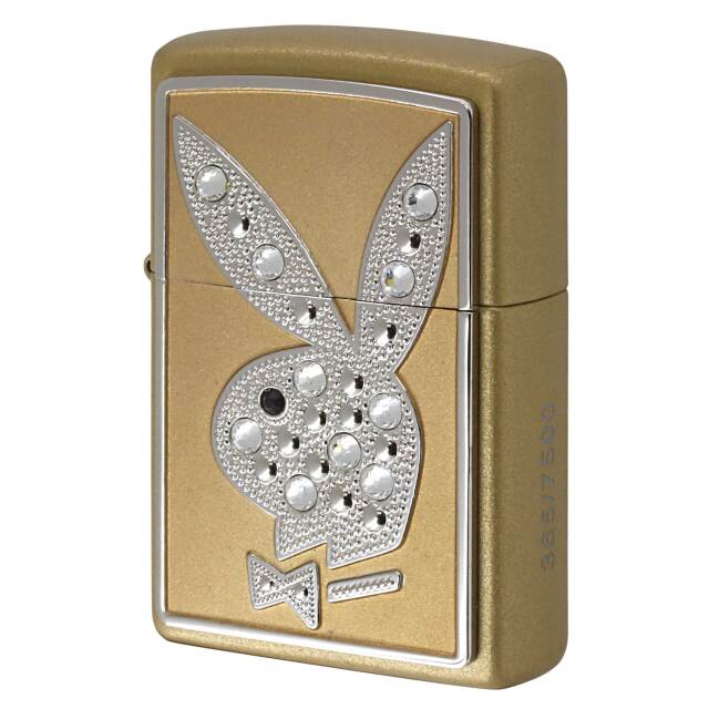 絶版/ヴィンテージ Zippo ジッポー 中古 2005年製造 限定7,500個 PLAYBOY プレイボーイ スワロスキー 21153 No.365  [S]ほぼ新品同様