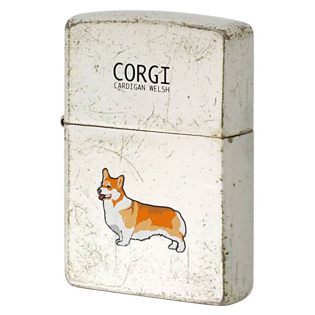 絶版/ヴィンテージ Zippo ジッポー 中古 2000年製造 コーギー CORGI CARDIGAN WELSH  [C]使用感あり傷汚れあり