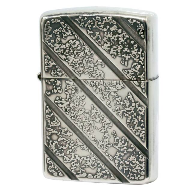 絶版/ヴィンテージ Zippo ジッポー 中古 1989年製造 DIAGONAL LINE Etching  [C]使用感あり傷汚れあり