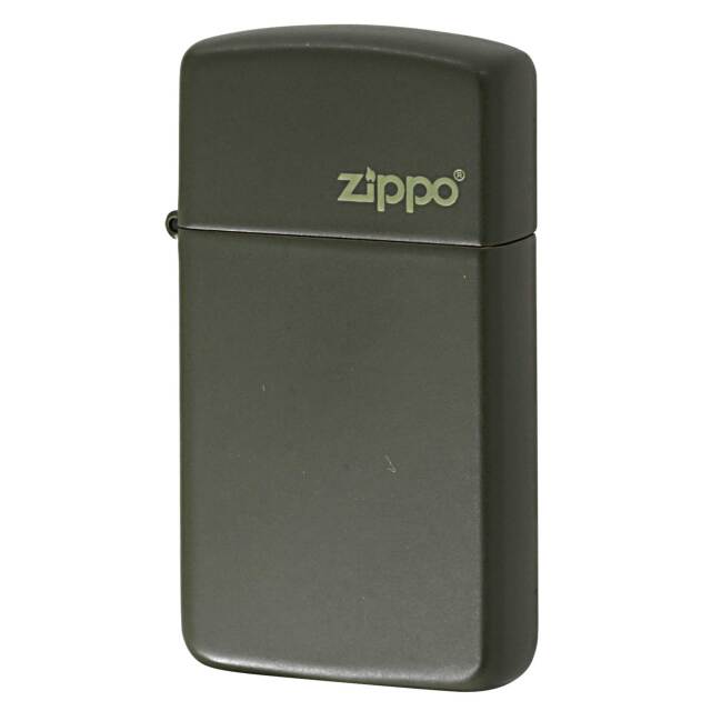 絶版/ヴィンテージ Zippo ジッポー 中古 2005年製造 スリム グリーン マット ジッポ ロゴ 1627ZL  [A]使用感少なく状態が良い