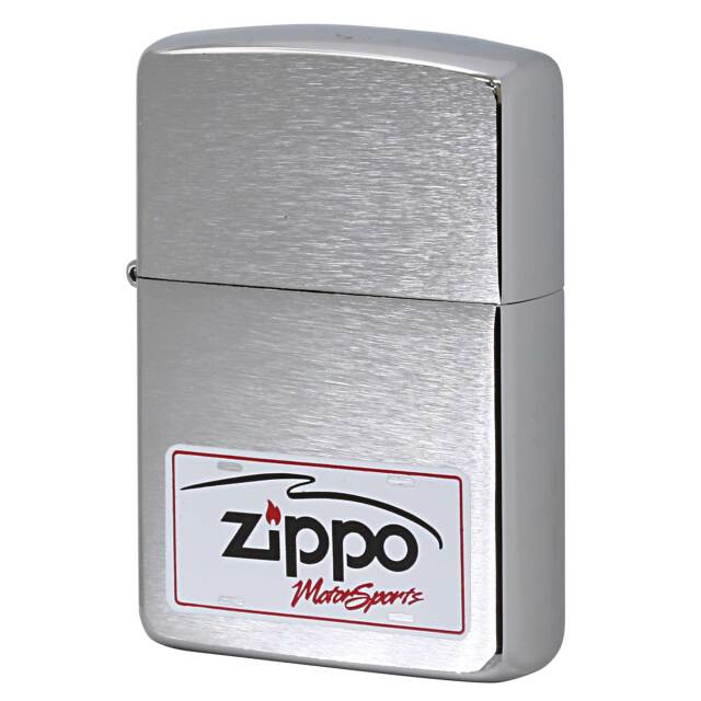 絶版/ヴィンテージ Zippo ジッポー 中古 1996年製造 Motor Sports ブリキプレートデザイン  [A]使用感少なく状態が良い