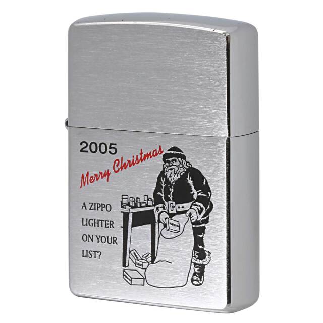 絶版/ヴィンテージ Zippo ジッポー 中古 2005年製造 2005年 Merry Christmas メリークリスマス サンタ  [S]ほぼ新品同様