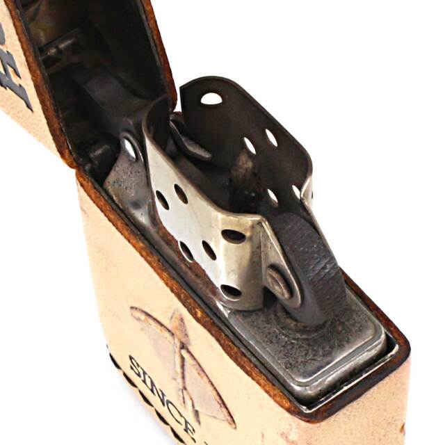 絶版/ヴィンテージ Zippo ジッポー 中古 2007年製造HOPE ホープ 革巻き