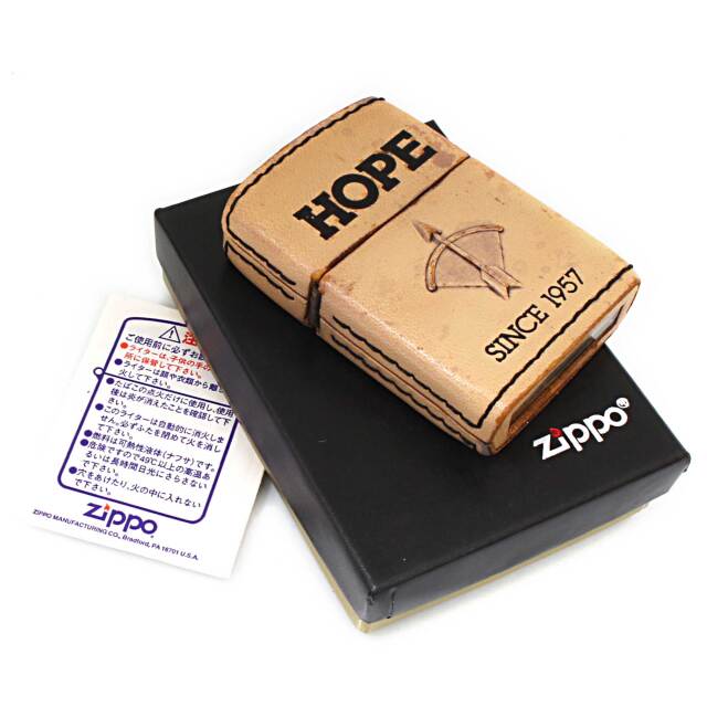 希少　HOPE ホープ　zippo 革　レザー zippo HOPEホープ 革巻き レザー 非売品 懸賞品 - メルカリ