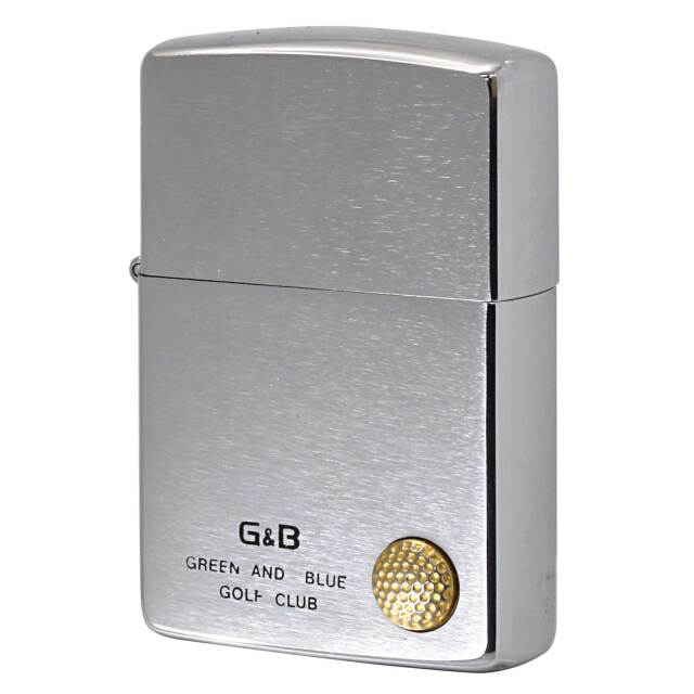絶版/ヴィンテージ Zippo ジッポー 中古 1991年製造 G＆B GREEN AND BLUE GOLF CLUB  [A]使用感少なく状態が良い
