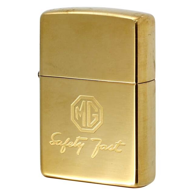 絶版/ヴィンテージ Zippo ジッポー 中古 1998年製造 MG モーリス・ガレージ ブラス  [S]ほぼ新品同様