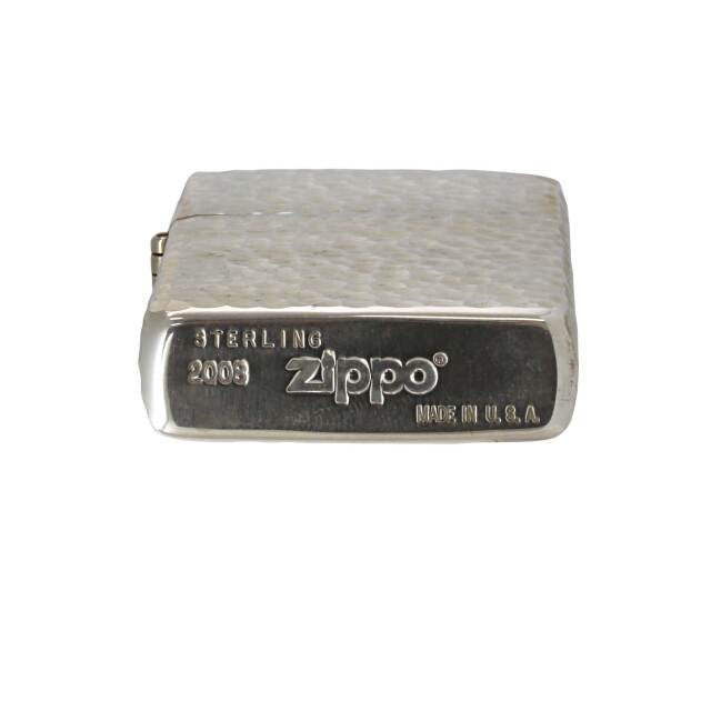 ヴィンテージジッポ スターリングシルバー　ハンマートーン　斜めZIPPO 絶版/ヴィンテージ Zippo ジッポー 中古 2008年製造スターリング