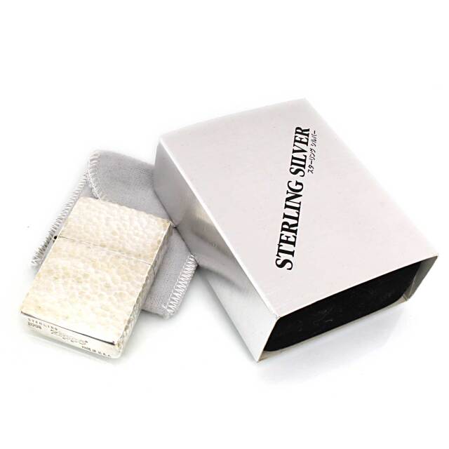 ヴィンテージジッポ スターリングシルバー　ハンマートーン　斜めZIPPO 絶版/ヴィンテージ Zippo ジッポー 中古 2008年製造スターリング