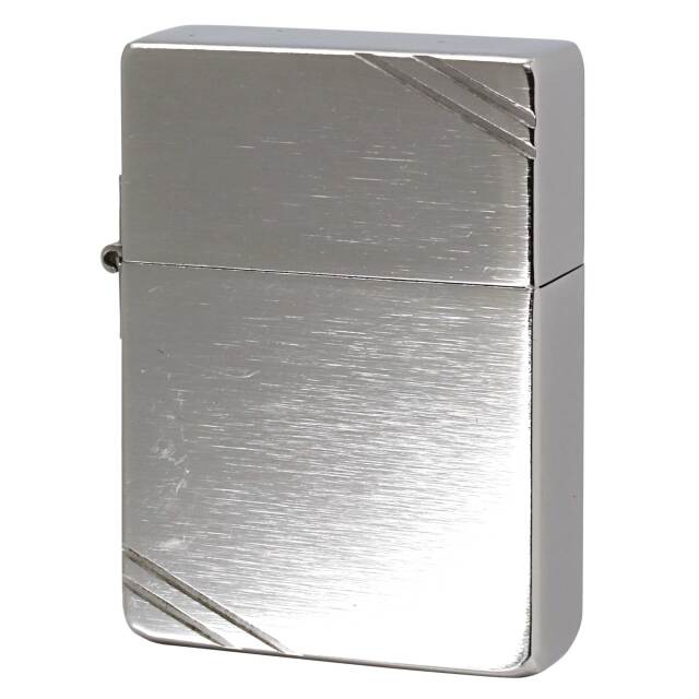絶版/ヴィンテージ Zippo ジッポー 中古 2016年製造 1935レプリカ ブラッシュドクローム ダイアゴナルラン  No.1935  [B]使用感ありやや傷汚れあり