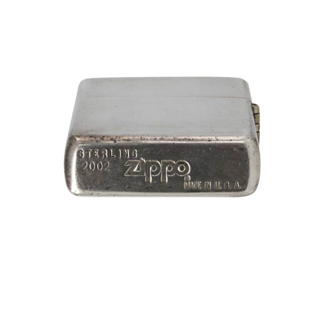 絶版/ヴィンテージ Zippo ジッポー 中古 2002年製造純銀 スターリング