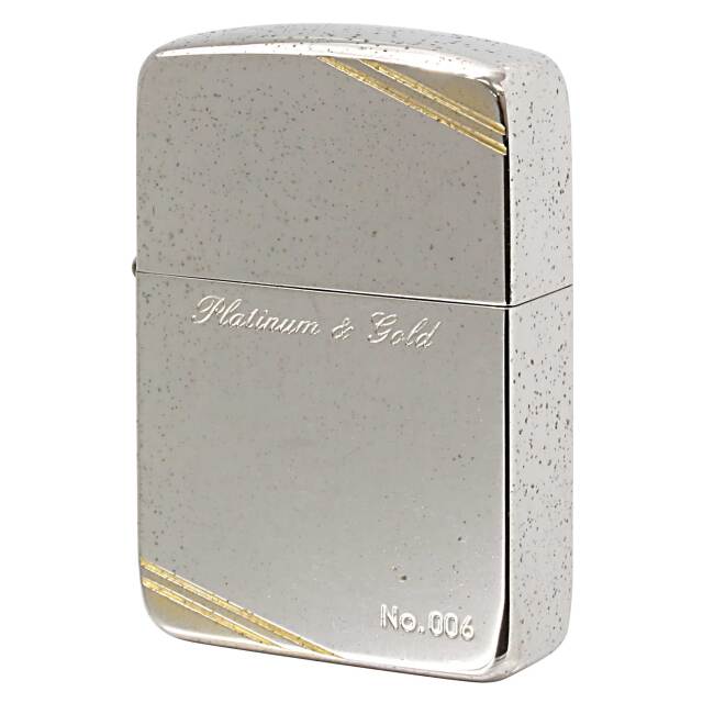 絶版/ヴィンテージ Zippo ジッポー 中古 2012年製造 1941レプリカ 41PTM&G プラチナ加工 シリアル番号 No.006  [B]使用感ありやや傷汚れあり