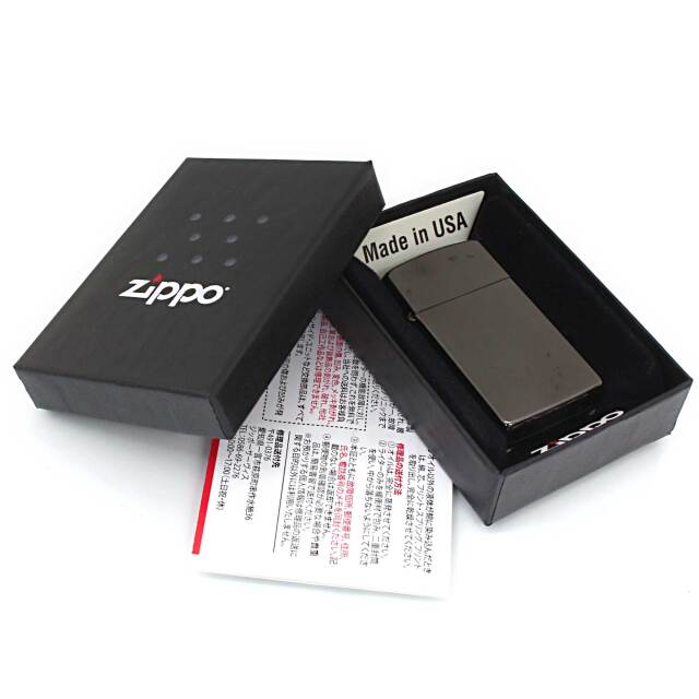 絶版/ヴィンテージ Zippo ジッポー 中古 2015年製造SLIM EBONY スリム