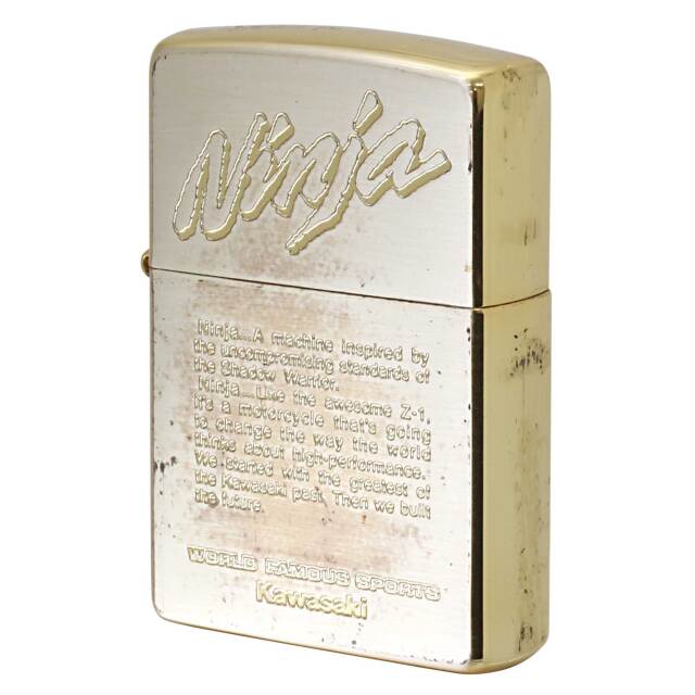 絶版/ヴィンテージ Zippo ジッポー 中古 2003年製造 Kawasaki Ninja カワサキ ニンジャ  [C]使用感あり傷汚れあり