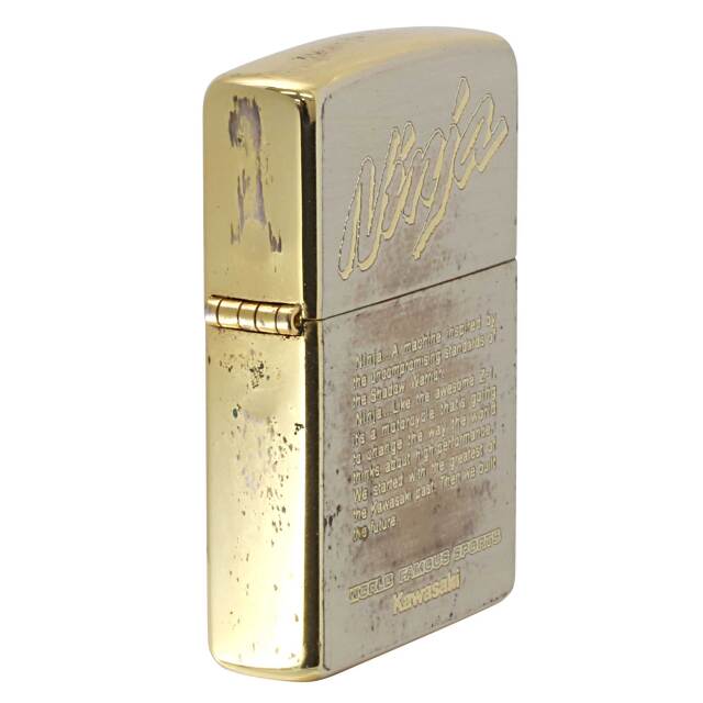 絶版/ヴィンテージ Zippo ジッポー 中古 2003年製造Kawasaki Ninja