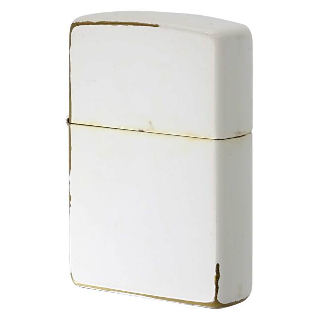 絶版/ヴィンテージ Zippo ジッポー 中古 2014年製造 Used Paint 20UP-W ホワイト  [C]使用感あり傷汚れあり