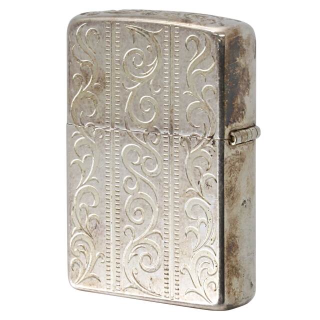 絶版/ヴィンテージ Zippo ジッポー 中古 2007年製造4面 アラベスク加工