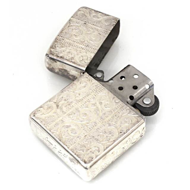 絶版/ヴィンテージ Zippo ジッポー 中古 2007年製造4面 アラベスク加工