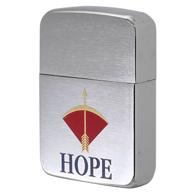 絶版/ヴィンテージ Zippo ジッポー 中古 2001年製造 1941レプリカ HOPE JT ホープ スーパーライト Red 非売品 懸賞  [B]使用感ありやや傷汚れあり