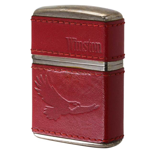 絶版/ヴィンテージ Zippo ジッポー 中古 2007年製造 アーマー Winston ウィンストン レザー 革巻き 懸賞 非売品  [B]使用感ありやや傷汚れあり