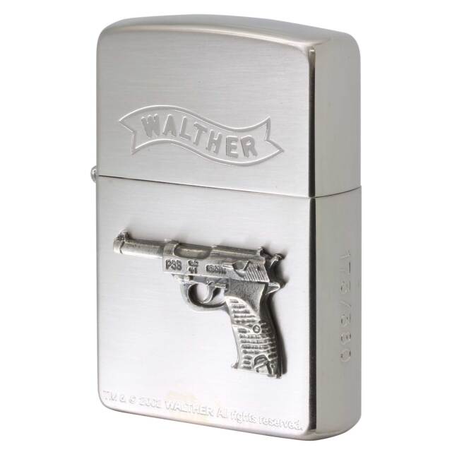 絶版/ヴィンテージ Zippo ジッポー 中古 2003年製造 WALTHER P38 拳銃 ワルサー 380個限定品ケース付き No.173  [N]未使用・新品