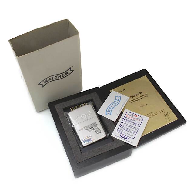 絶版/ヴィンテージ Zippo ジッポー 中古 2003年製造WALTHER P38 拳銃