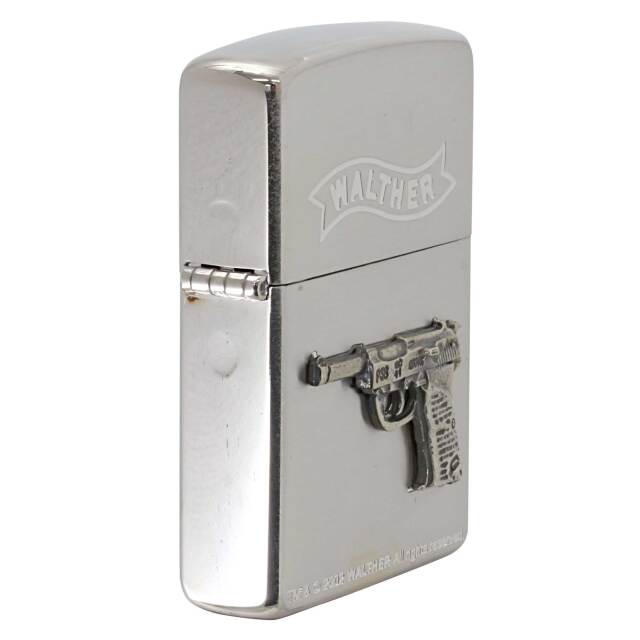 絶版/ヴィンテージ Zippo ジッポー 中古 2003年製造WALTHER P38 拳銃