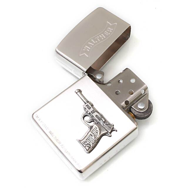 絶版/ヴィンテージ Zippo ジッポー 中古 2003年製造WALTHER P38 拳銃