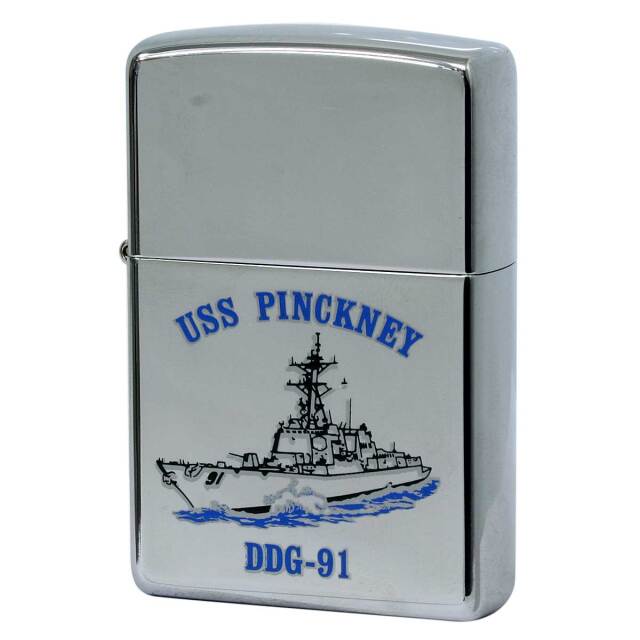 絶版/ヴィンテージ Zippo ジッポー 中古 2005年製造 U.S.S. PINCKNEY DDG-91  [A]使用感少なく状態が良い