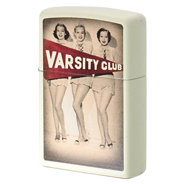 絶版/ヴィンテージ Zippo ジッポー 中古 2012年製造 Varsity Club 大学部クラブ 28441  [S]ほぼ新品同様