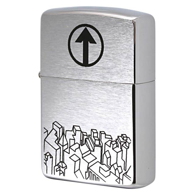 絶版/ヴィンテージ Zippo ジッポー 中古 1994年製造 ZIPPO R.Newbold アールニューボールド 建物  [S]ほぼ新品同様