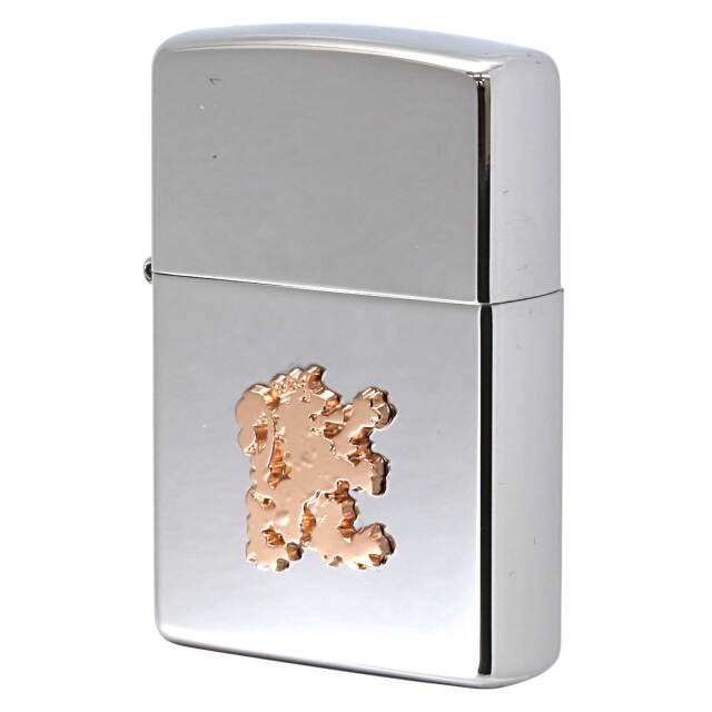 絶版/ヴィンテージ Zippo ジッポー 中古 2003年製造 ZIPPO R.Newbold アールニューボールド ロゴ メタルエンブレム PG  [S]ほぼ新品同様