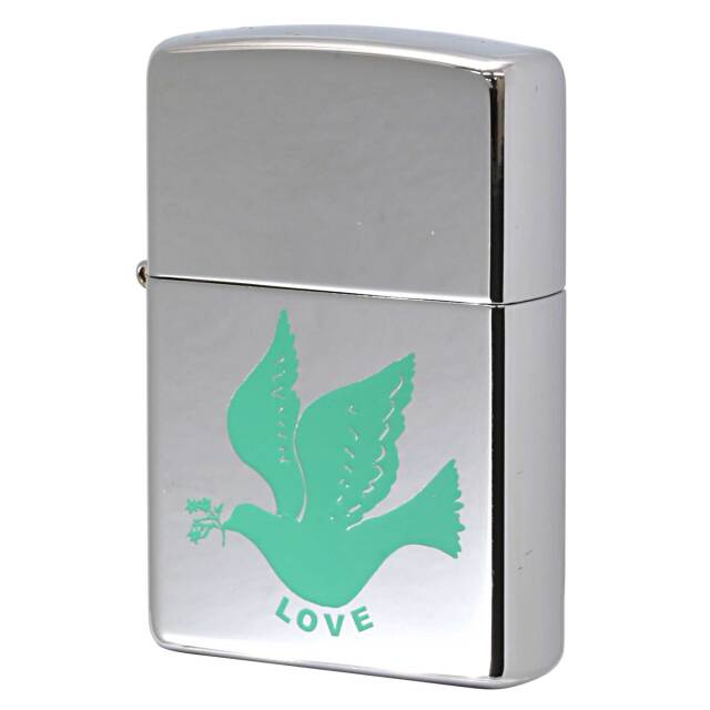 絶版/ヴィンテージ Zippo ジッポー 中古 2002年製造 ZIPPO Paul Smith ポール・スミス 試作品 鳩 LOVE  [S]ほぼ新品同様