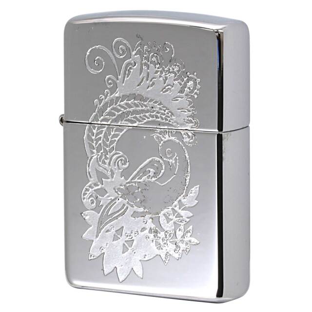 絶版/ヴィンテージ Zippo ジッポー 中古 2002年製造 ZIPPO Paul Smith ポール・スミス 試作品 孔雀 クジャク  [S]ほぼ新品同様