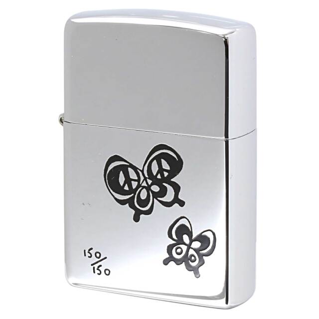 絶版/ヴィンテージ Zippo ジッポー 中古 2002年製造 ZIPPO Paul Smith 蝶 バタフライ シリアルナンバー No.150  [S]ほぼ新品同様