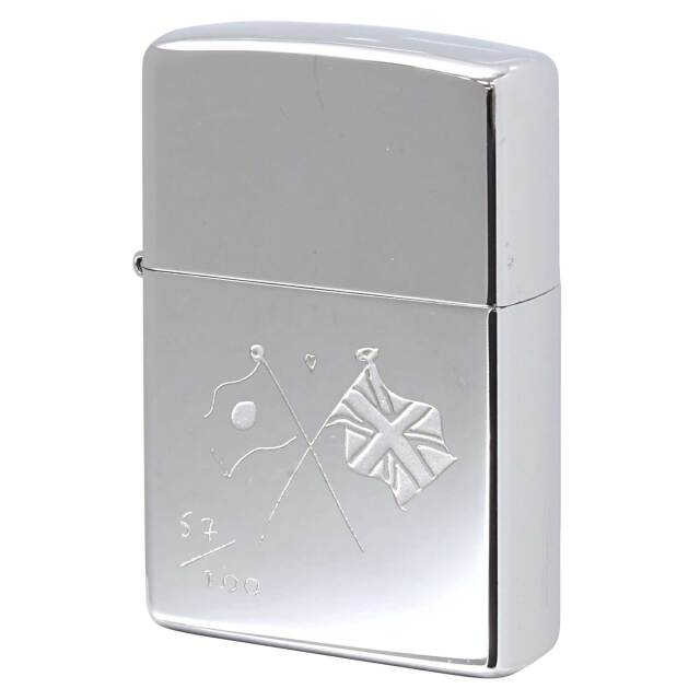 絶版/ヴィンテージ Zippo ジッポー 中古 1999年製造 ZIPPO Paul Smith 日本＆英国旗 神戸ショップ15周年記念 シリアルナンバー No.57  [A]使用感少なく状態が良い