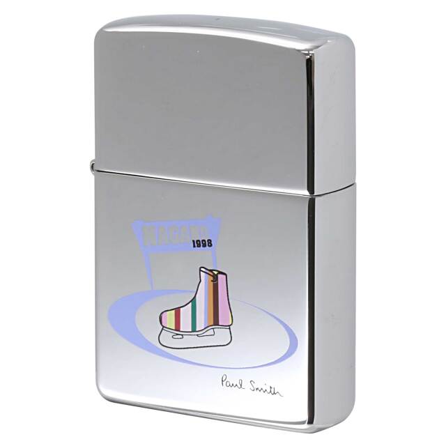絶版/ヴィンテージ Zippo ジッポー 中古 1997年製造 ZIPPO Paul Smith 1998年 長野オリンピック記念 スケート  [S]ほぼ新品同様